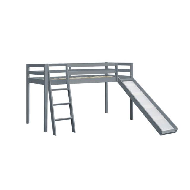 3ft Single Mid Sleeper With Slide In Grey