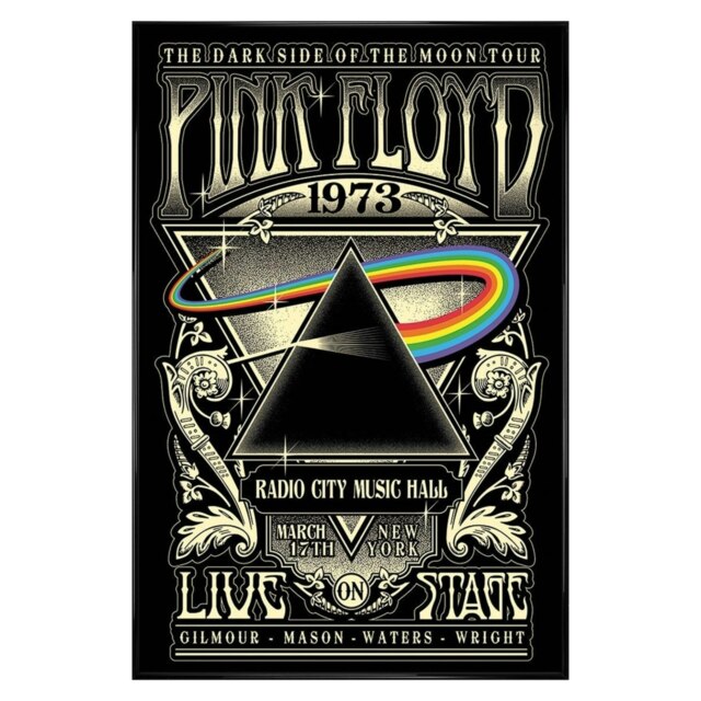 Gloss Black Framed Pink Floyd (1973) Maxi Poster Multi