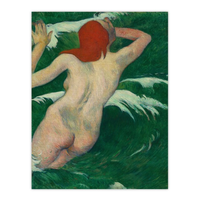 In The Waves Woman Sea Nymph Paul Gauguin Huge Wall Art Print 18X24 In