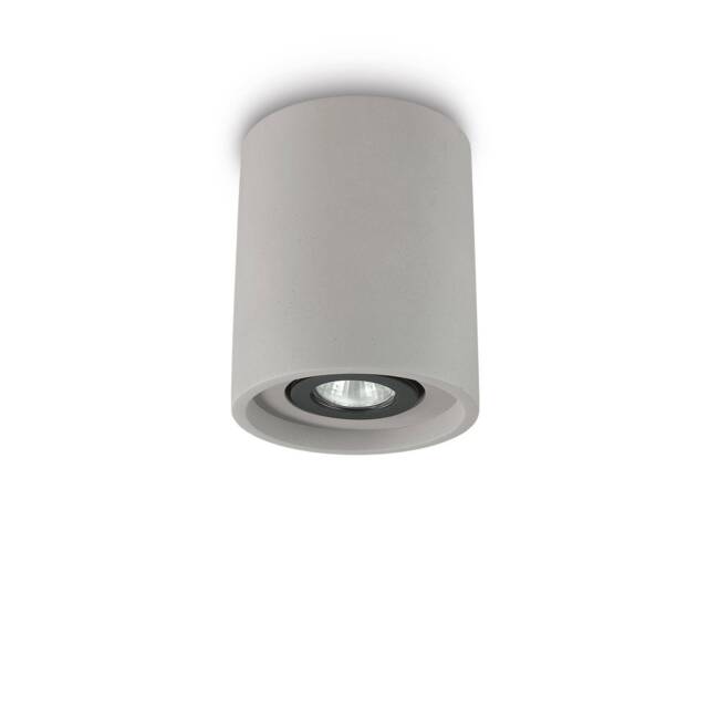 Oak 1 Light Round Surface Mounted Downlight Light Grey