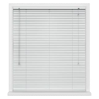 90cm White Aluminium Venetian Blinds 152cm Drop (25mm Slats) White White