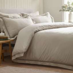 Catherine Lansfield Classic Lattice Lace Duvet Cover Set Natural Cream Natural Single
