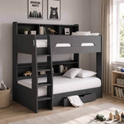 Orion Bunk Bed - Anthracite, Single
