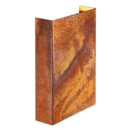 Nordlux Fold Outdoor Wall Light Brown Corten Sensor Intergrated LED Coastal/Marine Safe - Mains Powered, IP54
