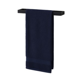 House of Home Wall Mounted Black Towel Holder 40cm Rectangle Rail
