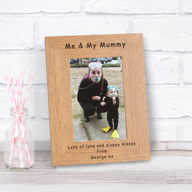 Personalised Me and My Mummy Wood Picture Frame 6x4 Mothers Day Gift