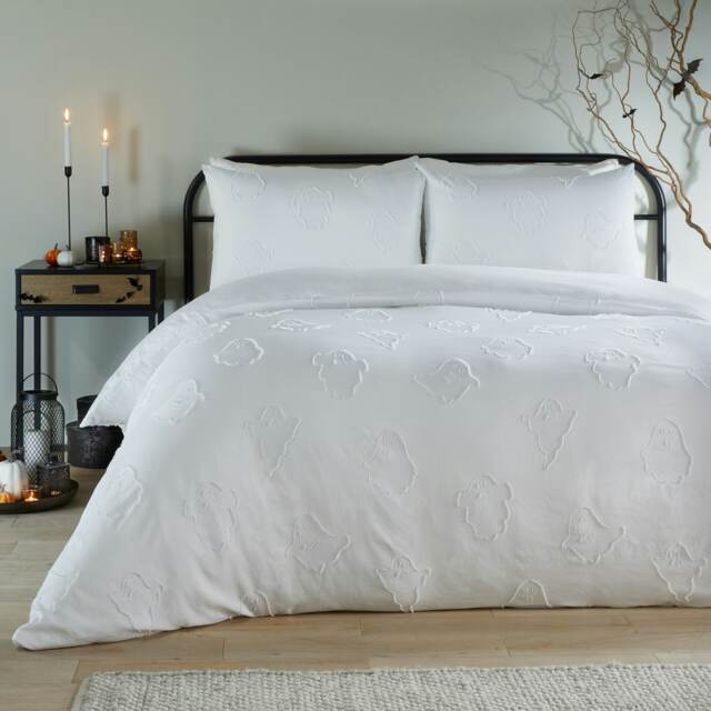 Duvet Day Ghostlyghouls Ultra Soft Touch Double Duvet Set Cream Double 1