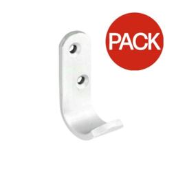 Securpak Coat Hook (Pack of 2) - Silver - 50mm (UTST7499)