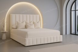 White 3ft Single Plush Velvet Astro Bed Frame Solid Base