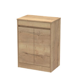 Balterley Chartley 2 Door Vanity Unit with Worktop, 600mm, Autumn Oak