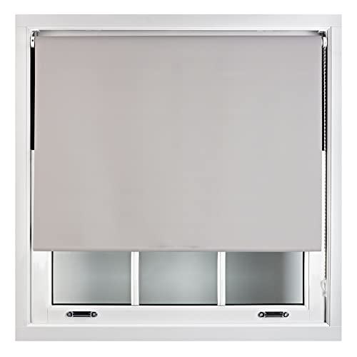 Blackout Roller Blind 170cm Wide x 165cm Long Metal Fittings Grey Grey