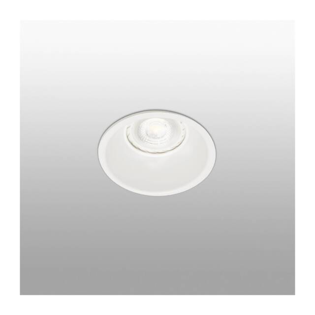 Gas 1 Light Round Recessed Spotlight White, GU10