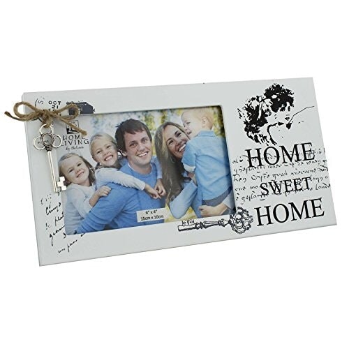 "Juliana Home Living 25cm Wooden Frame 'Home Sweet Home"" & Key 6""x4"""