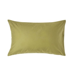 Homescapes Olive Green Cotton Housewife Pillowcase 1000 TC - Standard Size Green Standard