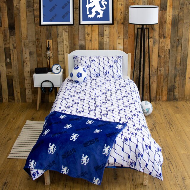Chelsea FC Geometric Single Duvet Cover
