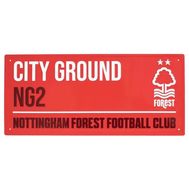 Nottingham Forest FC City Ground Street Sign - Red - One Size