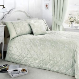 D & D Jasmine Bedspread Green