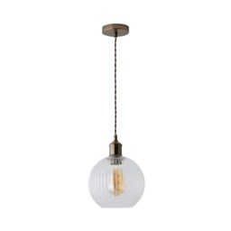 ValueLights Maddison Brushed Brass Ceiling Pendant Light Bronze