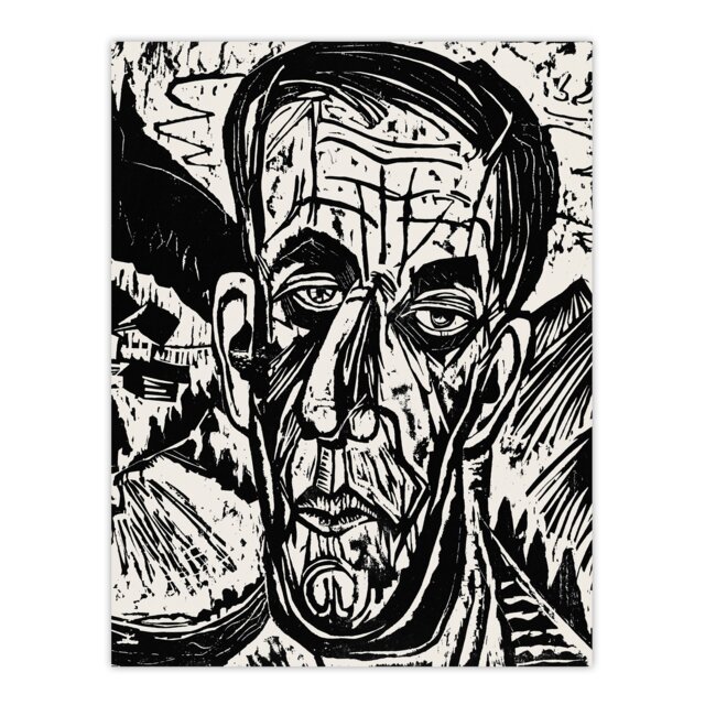 Head of Van de Velde Ernst Ludwig Kirchner Huge Wall Art Print 18X24 In