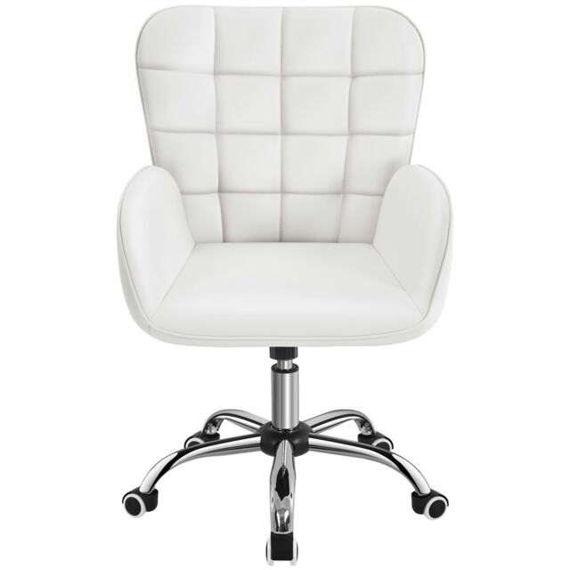 Yaheetech Faux Leather Desk Chair with Padded Armrests