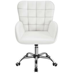 Yaheetech Faux Leather Desk Chair with Padded Armrests