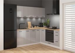 Kitchen Wall Unit Cabinet 400mm Cupboard Light Grey Gloss L R 40cm Door Junona