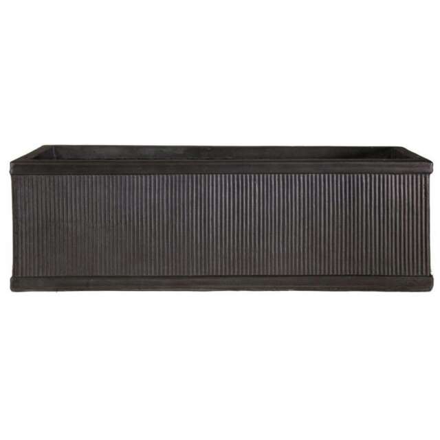 Vertical Ribbed Vintage Style Faux Lead Window Box Garden Planter H17 L60 W17 cm, 17 ltrs Cap.