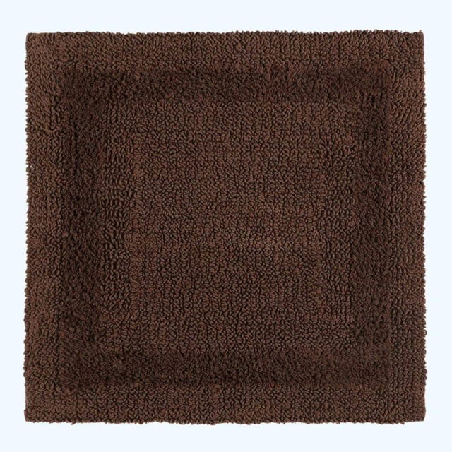 Homescapes Luxury Reversible Cotton Shower Mat - Chocolate Brown Chocolate