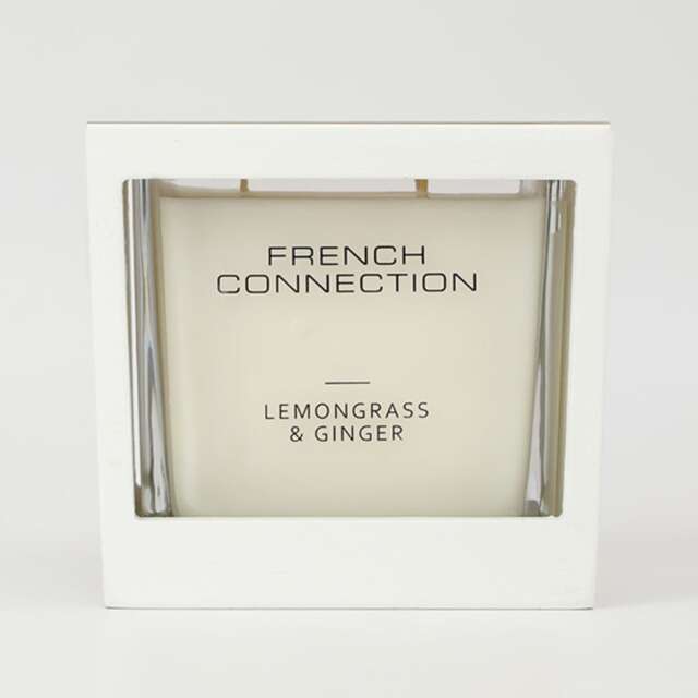 French Connection Wooden Collection Lemongrass & Ginger Candle 495g