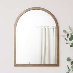 Bronze Framed Arched Wall Mirror - 60cm X 80cm