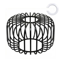 Emitto Industrial Ceiling Pendant Light Shade Black Metal Cage Lamp Shade 28.5cm