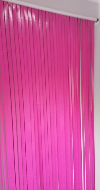 Heavy Duty Bug Blind,Fly Blind,Strip Blind, Door Blind-ELECTRIC PINK (80cm wide-UK Standard door size)