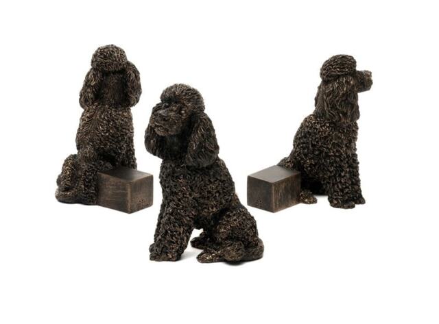 Poodle Plant Pot Feet - Set of 3 - L8 x W4.5 x H9.5 cm Brown
