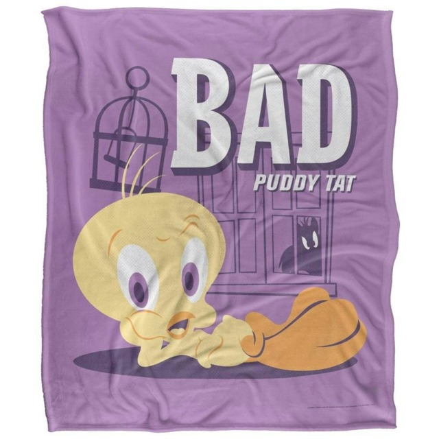 Looney Tunes Bad Puddy Tat Tweety Blanket - Multicoloured - One Size