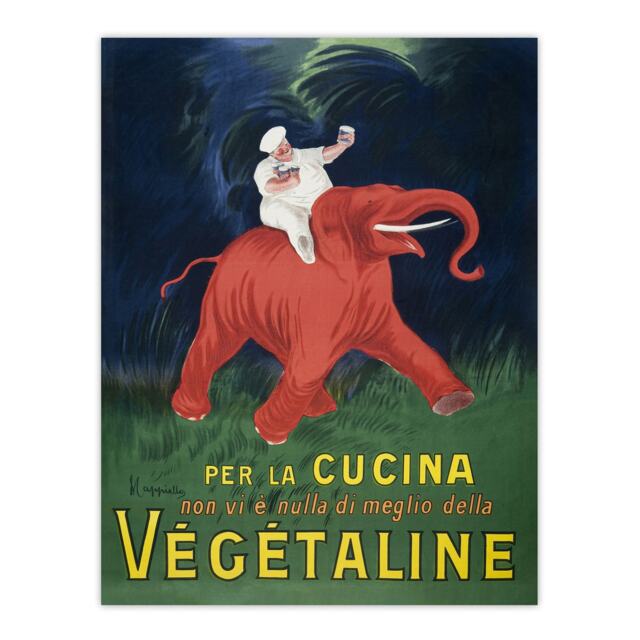 "Vegetaline Vintage Italian Ad Vintage Wall Art Print Cappiello 12x16"""