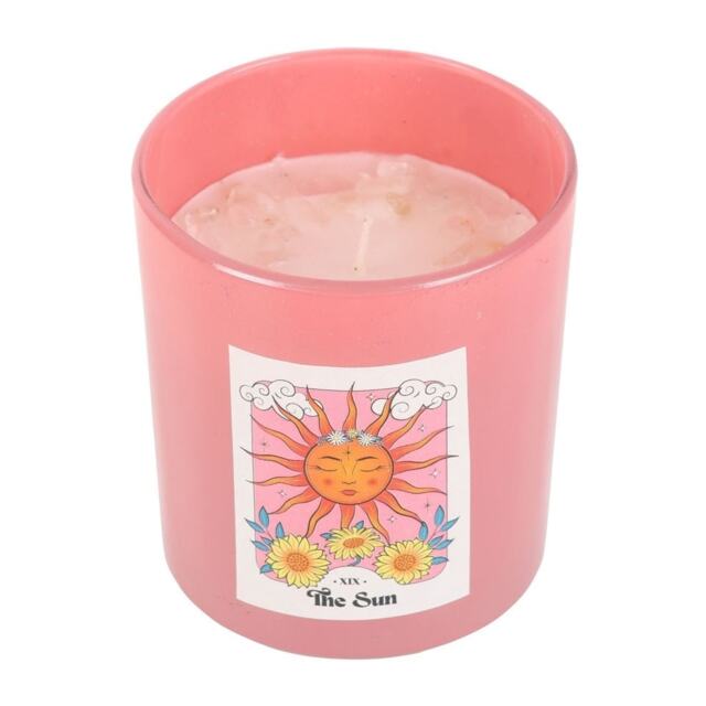 Something Different The Sun Rose Quartz Candle & Holder - Pink - One Size