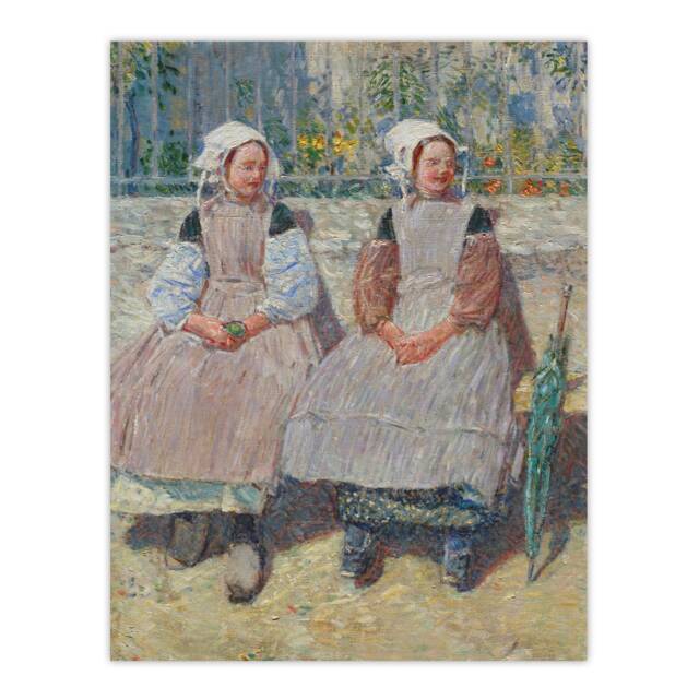 "In the Sunlight Girls Portrait Hassam Huge Wall Art Poster Print 24X32"""