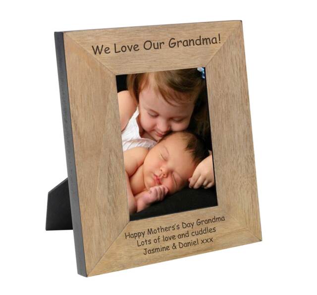 Personalised We Love Our Grandma Wood Picture Frame 7 x 5 Mothers Day