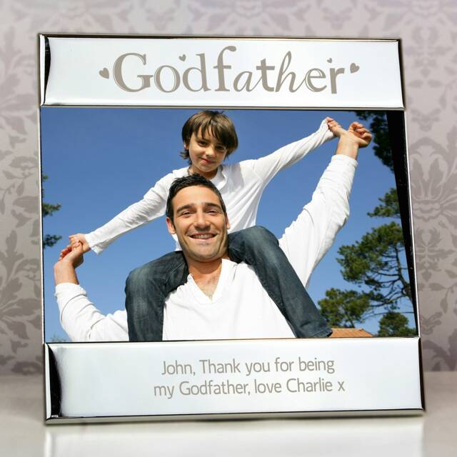 Personalised Silver Godfather 6x4 Photo Frame Silver One Size