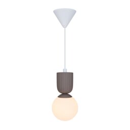 Nordlux Sadie Indoor Pendant Light Brown Ceramic E14 Ribbed - Mains Powered, IP20
