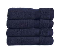 Zero Twist Egyptian Cotton Face Cloths Pack of 4 - Navy