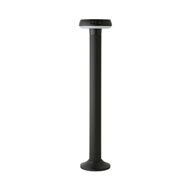 ValueLights LED Matte Black Solar Panel Bollard Light Black