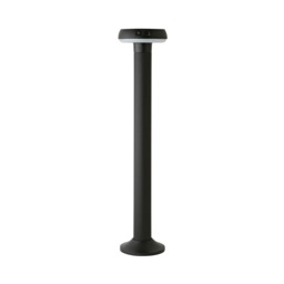 ValueLights LED Matte Black Solar Panel Bollard Light Black