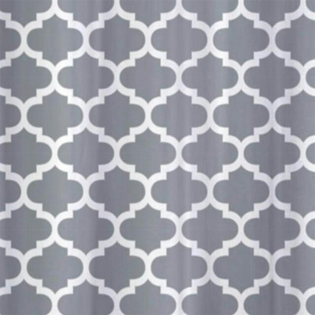 Moroccan Shower Curtain - Grey - 180x180cm Grey