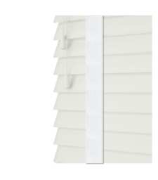 210cm Ultra White Faux Wood Venetian Blinds with Tapes (120cm Drop) White White