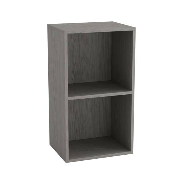 Wooden Bookcase Shelving Display Storage Shelf Unit Wood Shelves Multi Cedar Grey - 2 Shelf 1