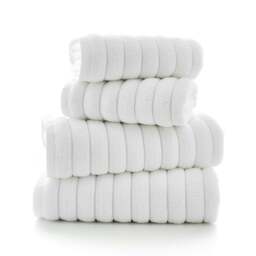 Ribbleton 100% Cotton Zerotwist Ribbed Towels – Hand, Bath & Sheet Sizes – Ultra Soft White White Bath towel