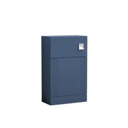 Balterley Modern Bathroom Retro Floor Standing WC Back to Wall Toilet Unit Blue Satin Blue