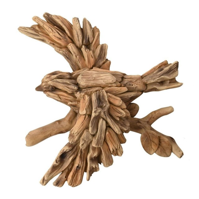 Naturecraft Resin Driftwood Collection Bird In Flight Wall Art Brown