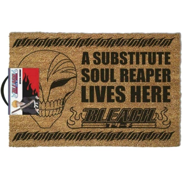 Bleach Lives Here Substitute Soul Reaper Door Mat - Brown - One Size